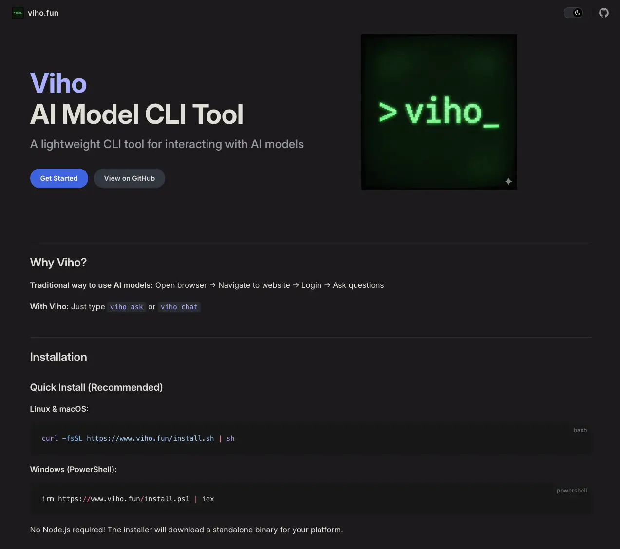 viho - AI CLI Tool